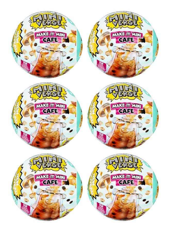MGA's Miniverse Make It Mini Cafe Series 4 (6 Pack), Mini Collectibles - Mystery Blind Packaging, DIY, Resin Play, Replica Food, NOT Edible, Collectors, 8+ - Image 1